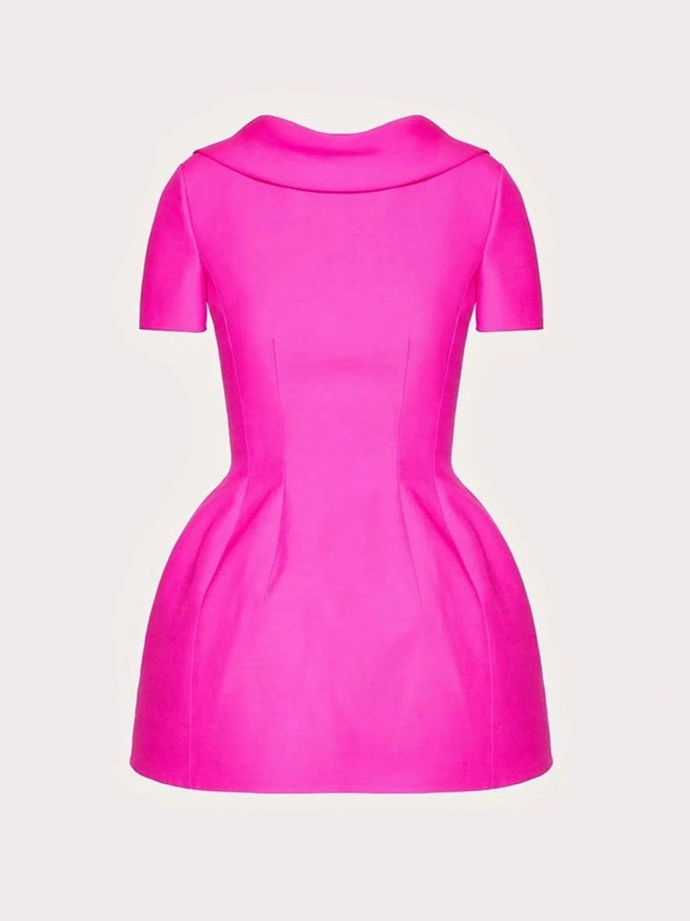 Valentino Pink Wool & Silk Crepe Open Back Mini Dress Size 40
